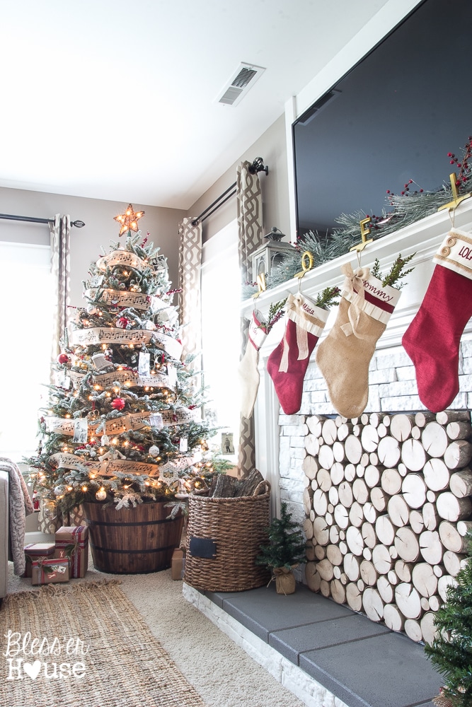 Wood Barrel Christmas Tree Stand