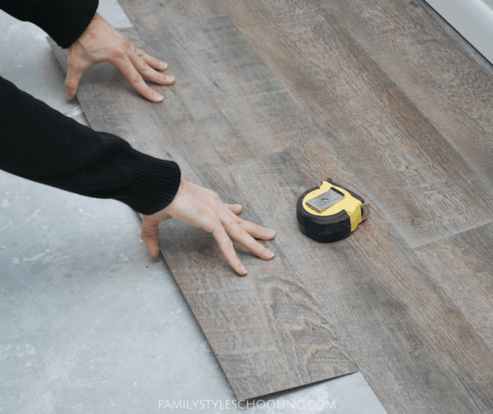 Family Style Schooling blog: DIY Peel and Stick Flooring