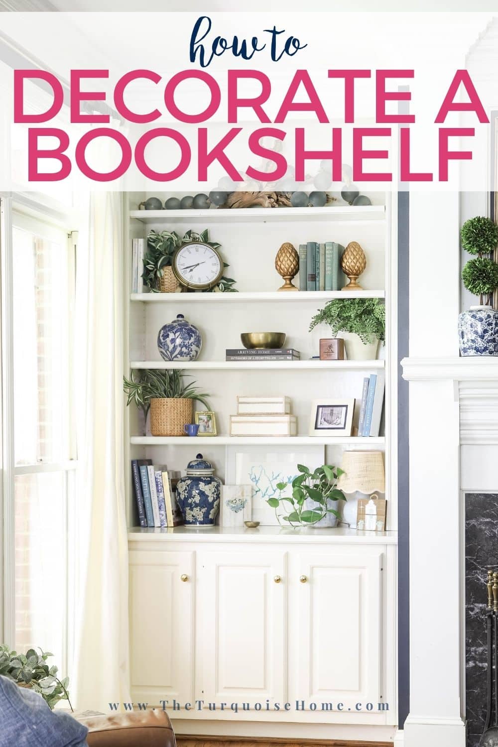 how to decorate a bookshelf