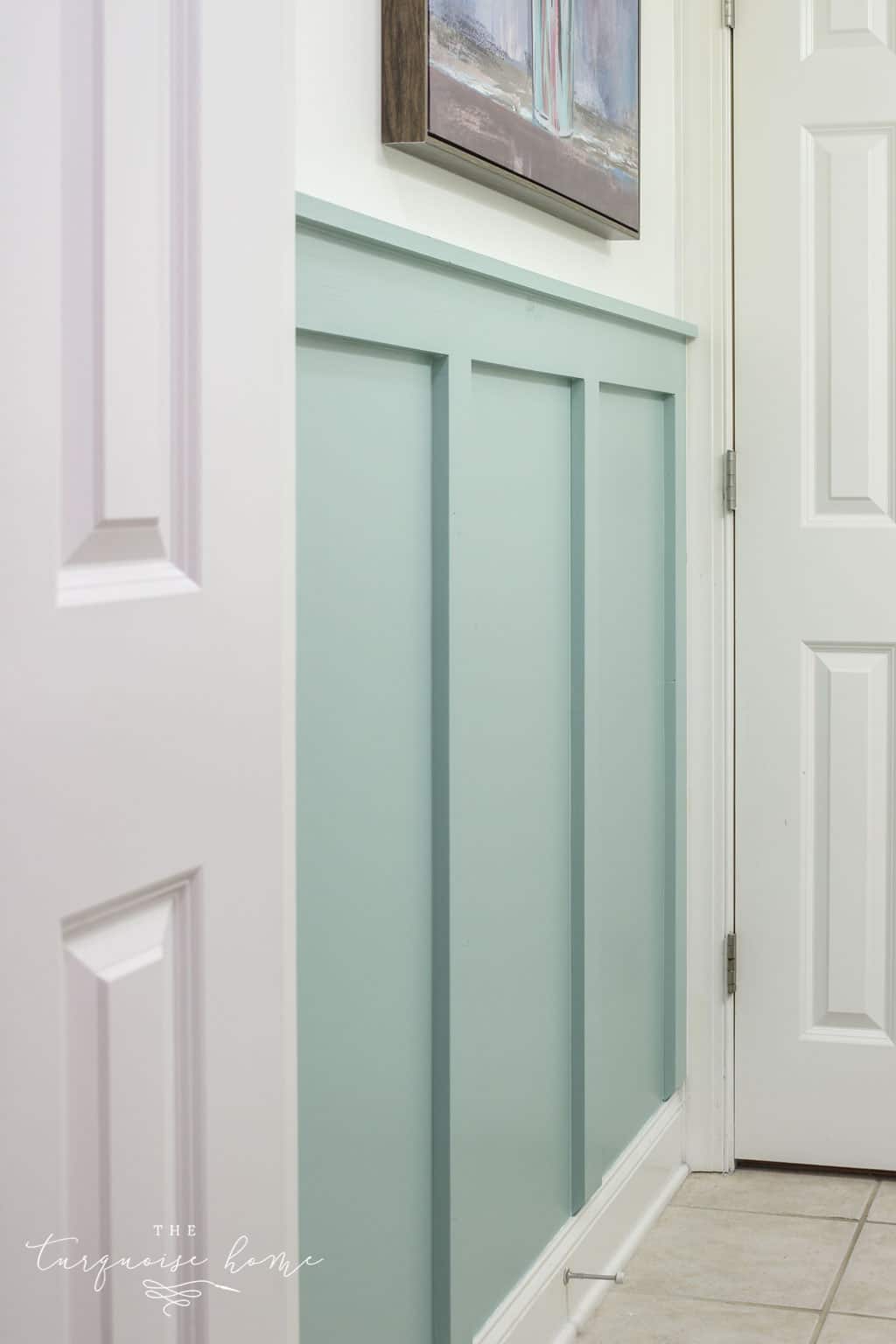 DIY Board and Batten in the Girls' Bathroom The Turquoise Home