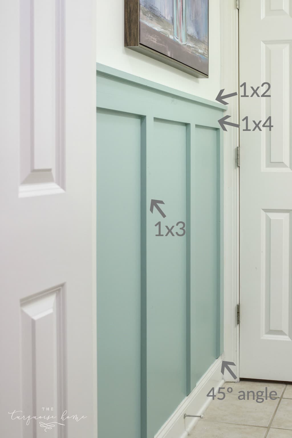 DIY Board and Batten in the Girls' Bathroom - The Turquoise Home