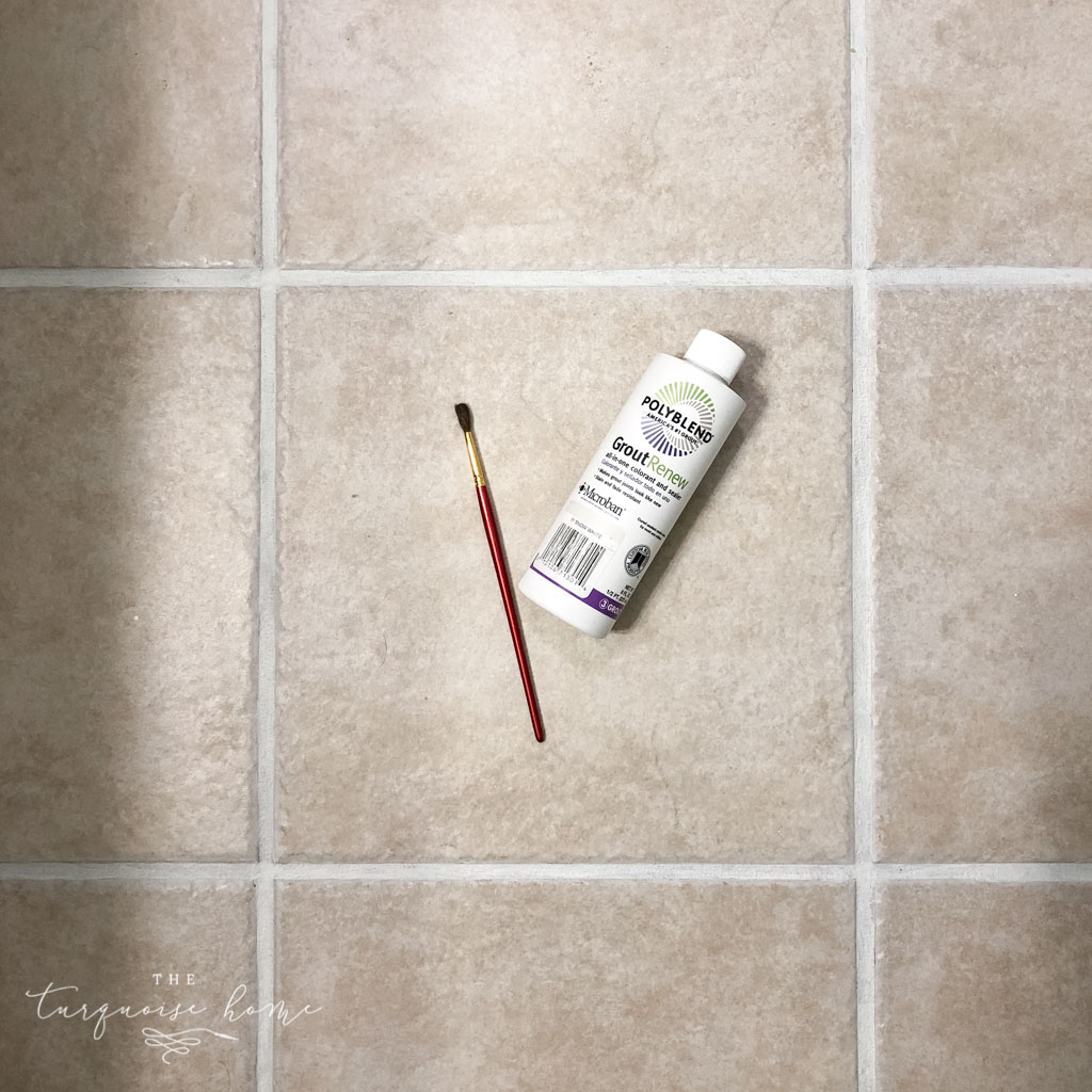 How to use grout paint and make grout white again! Use Polyblend Grout Renew!