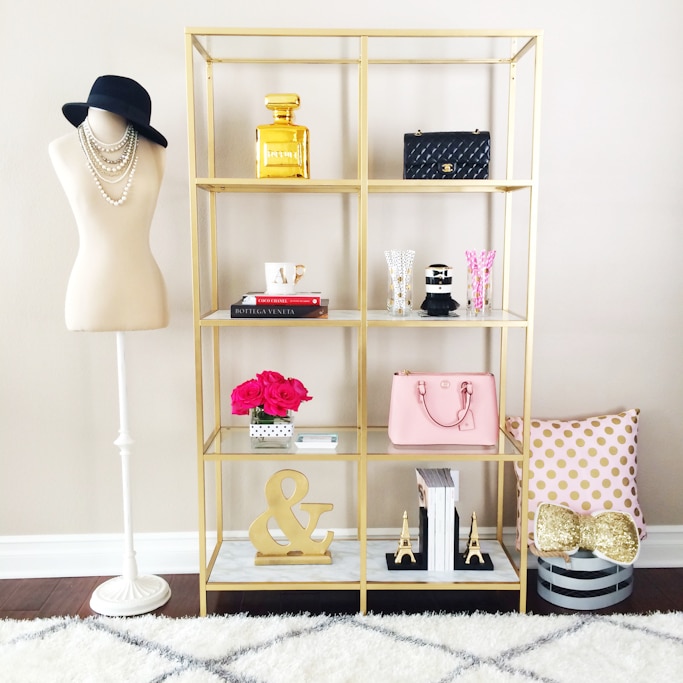 Gold Freestanding Shelves