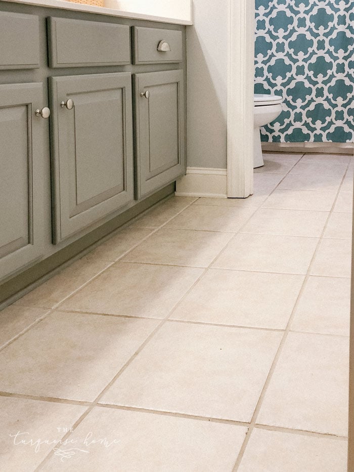 DIY Peel and Stick Vinyl Floor Tile - The Turquoise Home