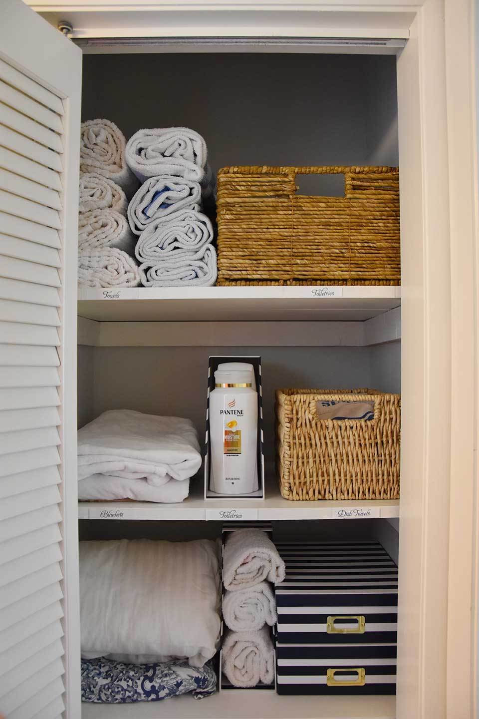 How to Organize a Linen Closet - The Turquoise Home