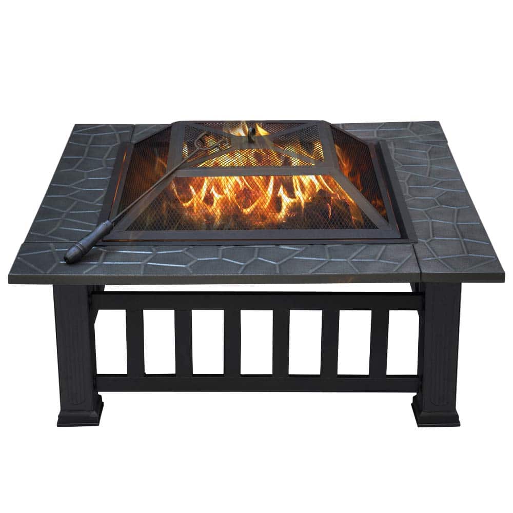 Yaheetech 32" Outdoor Metal Firepit