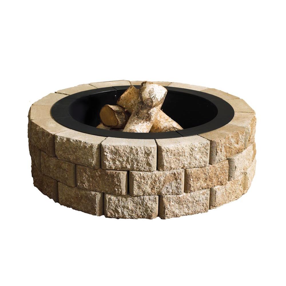 Hudson Stone Round Fire Pit Kit