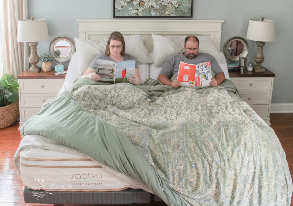 The Marriage Hack you didn't know you needed! Love our 2 twin Saatva Mattresses with adjustable bases. | Benefits of sleeping in separate beds - husband and wife love the two twin beds instead of sharing one bed