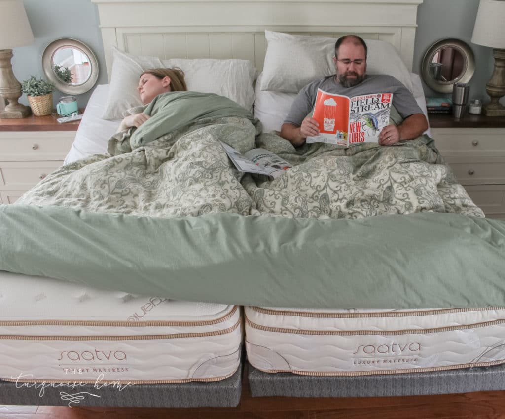 Sleeping in Separate Beds {Saatva Mattress Review}