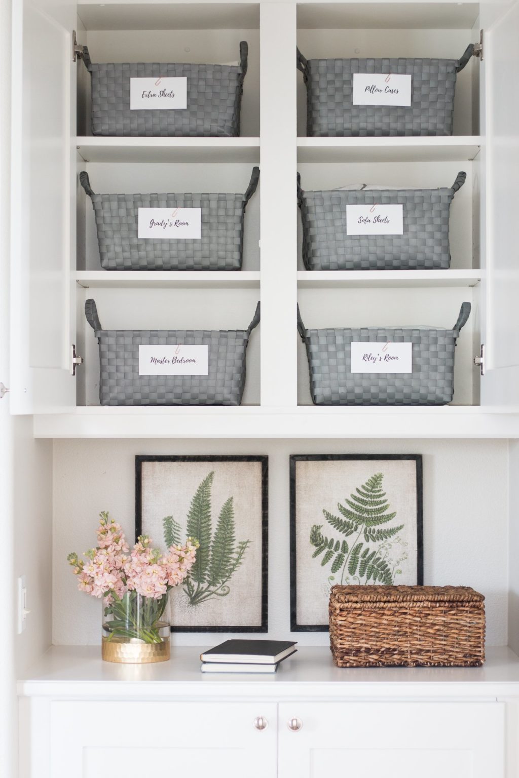 Linen Closet in a cabinet from A Thoughtful Place
