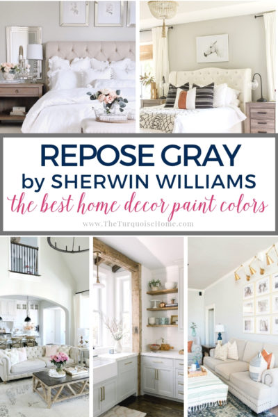 Repose Gray by Sherwin Williams is one of the most popular gray colors - and for good reason. It looks good in almost any room! See more here....