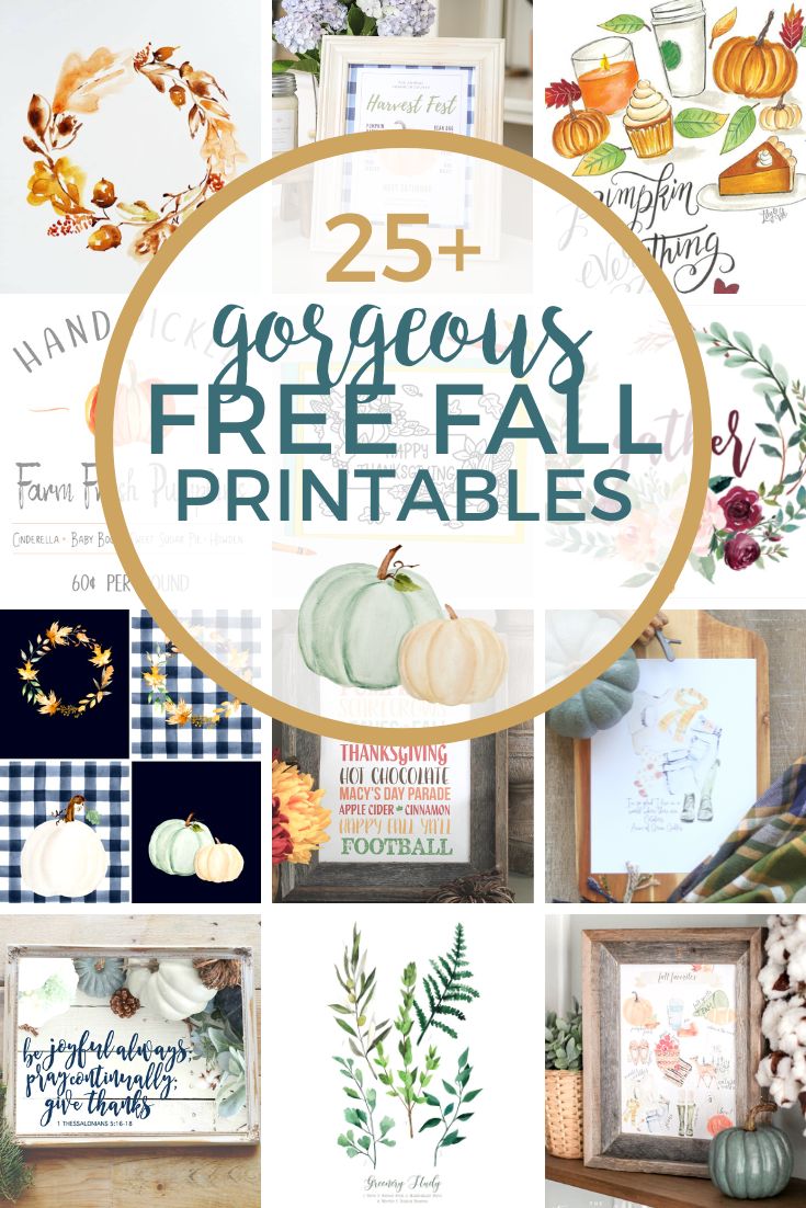 25+ FREE Fall Printables to Decorate Your Home