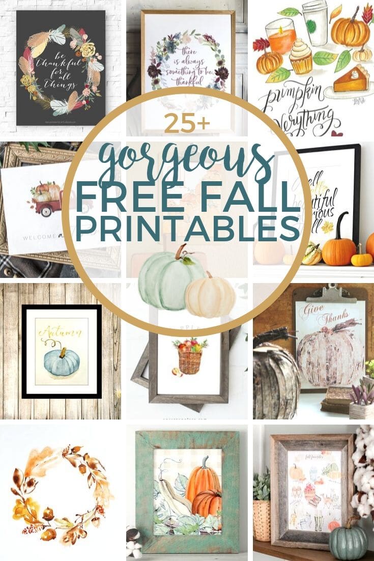 25  FREE Fall Printables to Decorate Your Home