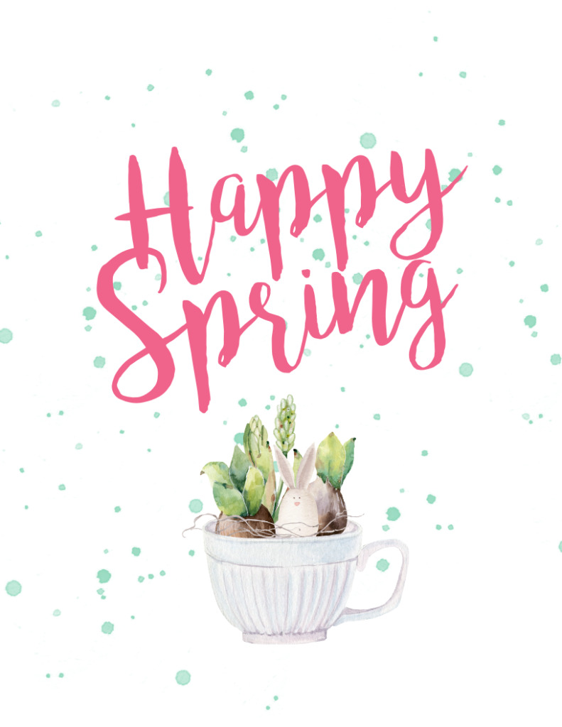 happy spring printable