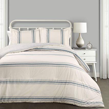 Striped 3-Piece Comforter Set | farmhouse bedding