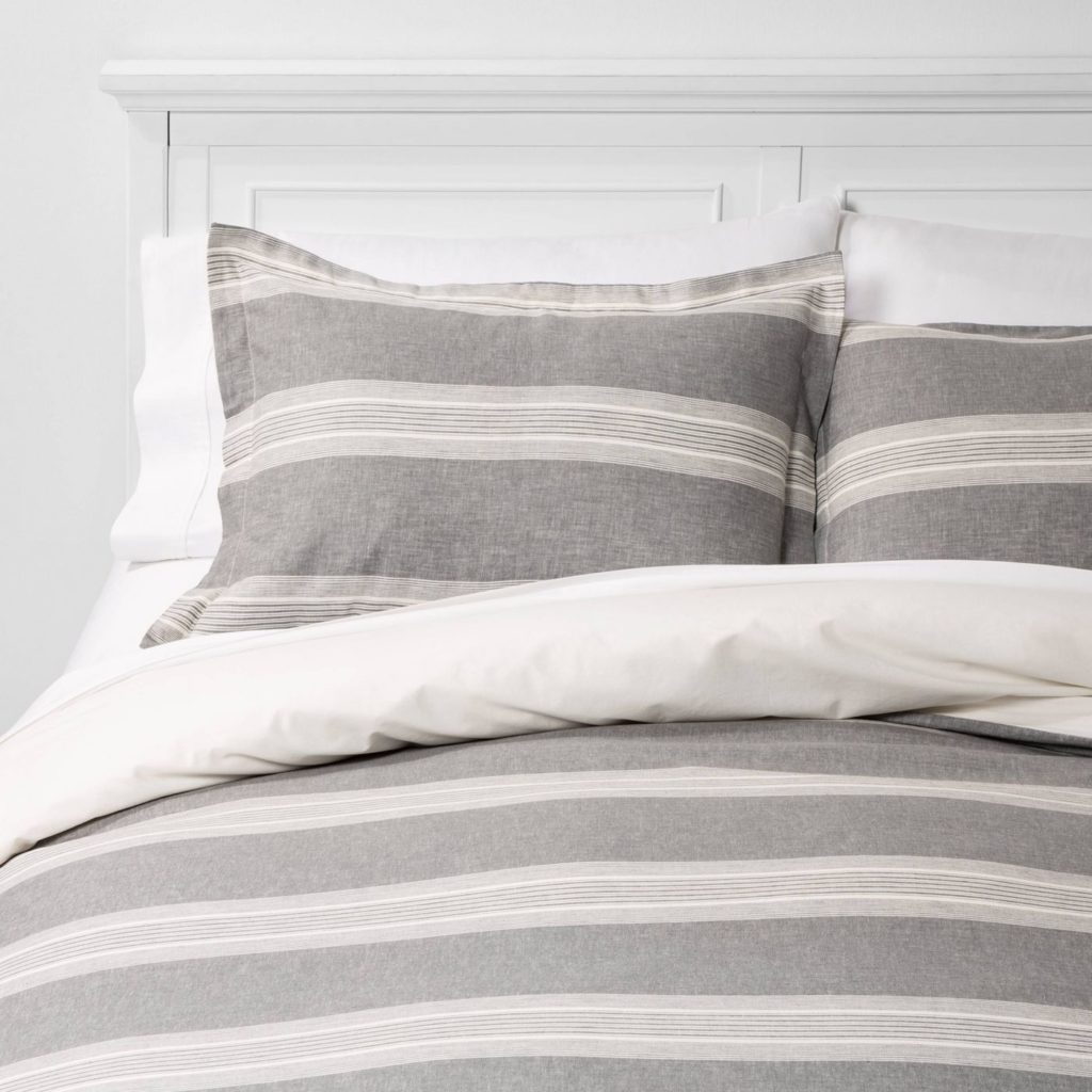 Chambray Gray Duvet Set | farmhouse bedding