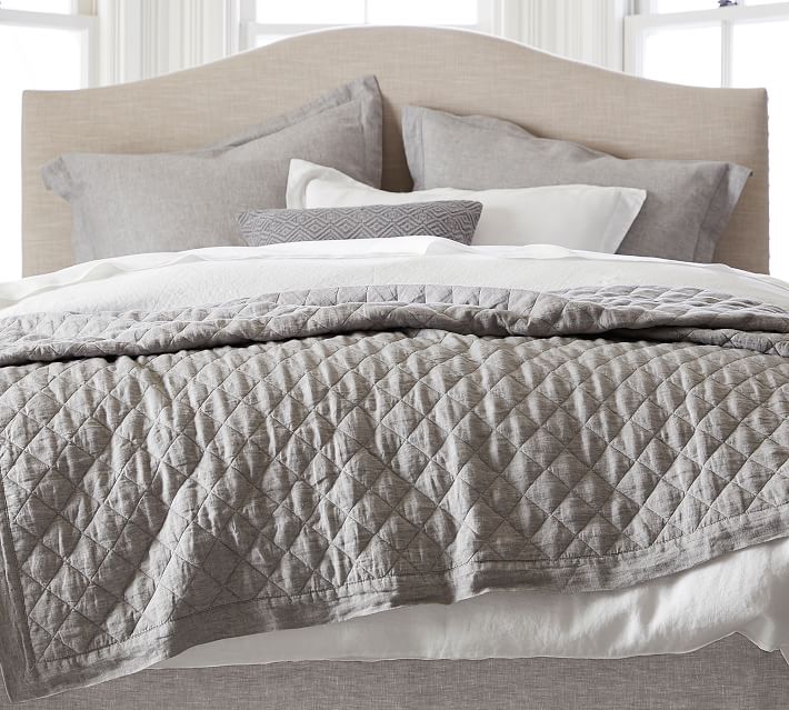 Flagstone Linen Gray Quilt | farmhouse bedding