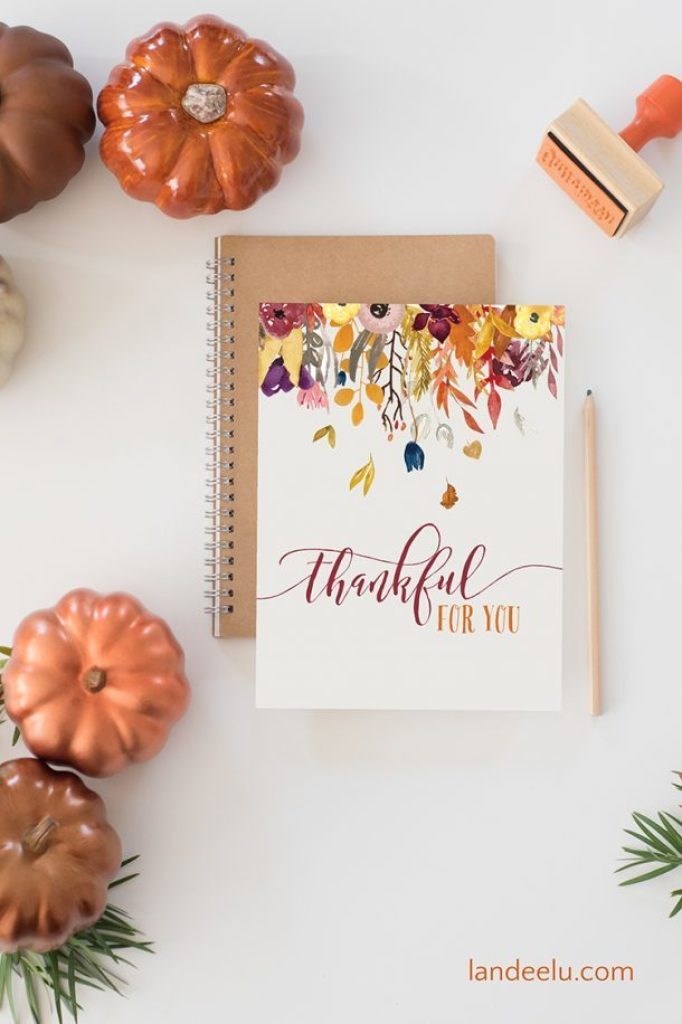 "Thankful for You" Printable | 25+ Free Fall Printable