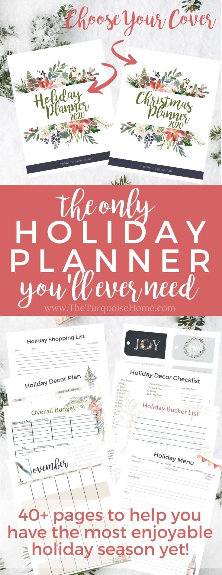 The BEST Holiday Planner Printable Binder - The Turquoise Home