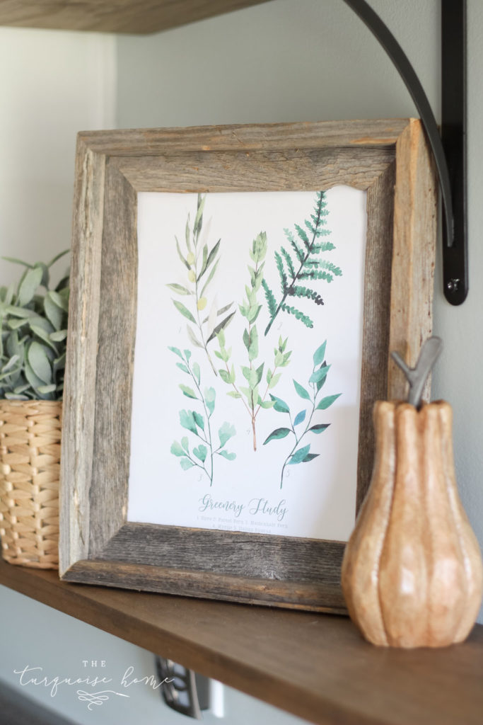 Greenery Study Fall Printables for you! Enjoy free fall printables for your home decor.