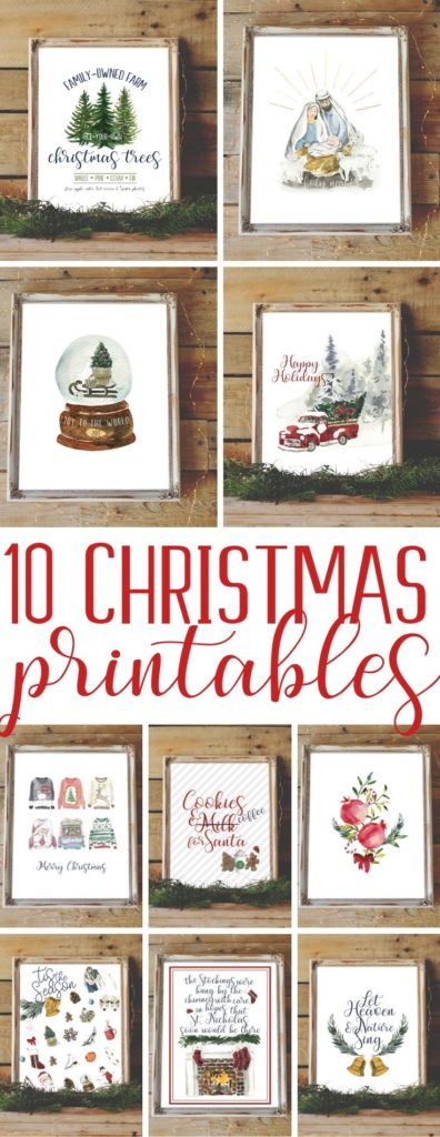 10 Beautiful Christmas Printables for Your Home!