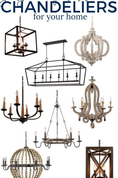 The most GORGEOUS Farmhouse Chandeliers for your home!