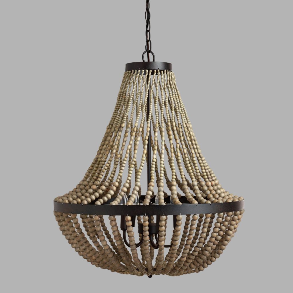 Wooden Beaded Chandelier