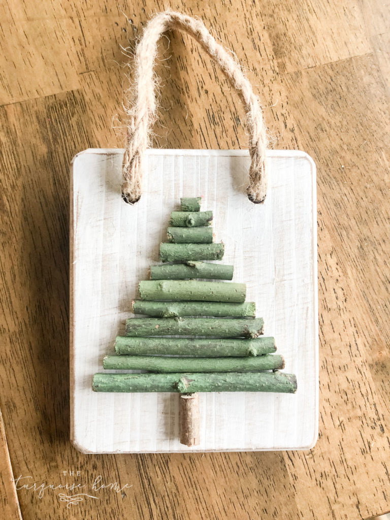 DIY Twig Christmas Tree Ornament