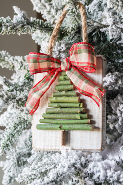 DIY Twig Christmas Tree Ornament