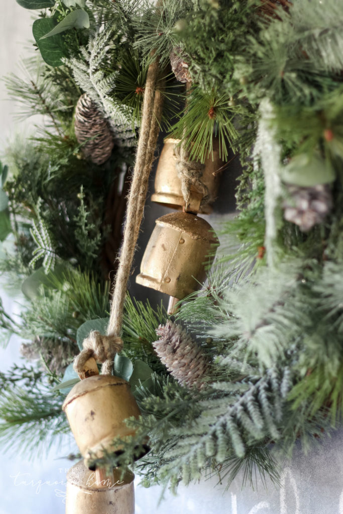 DIY Winter Wreath with bells