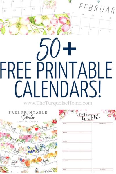 50+ Free Printable Calendars