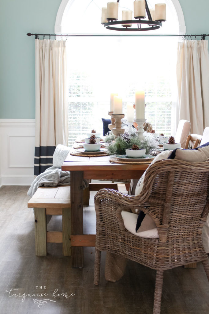 Winter Decor in the Dining Room