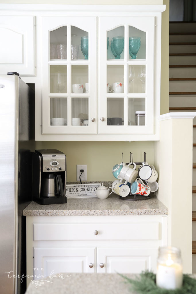 The coffee bar in a large kitchen is essential!