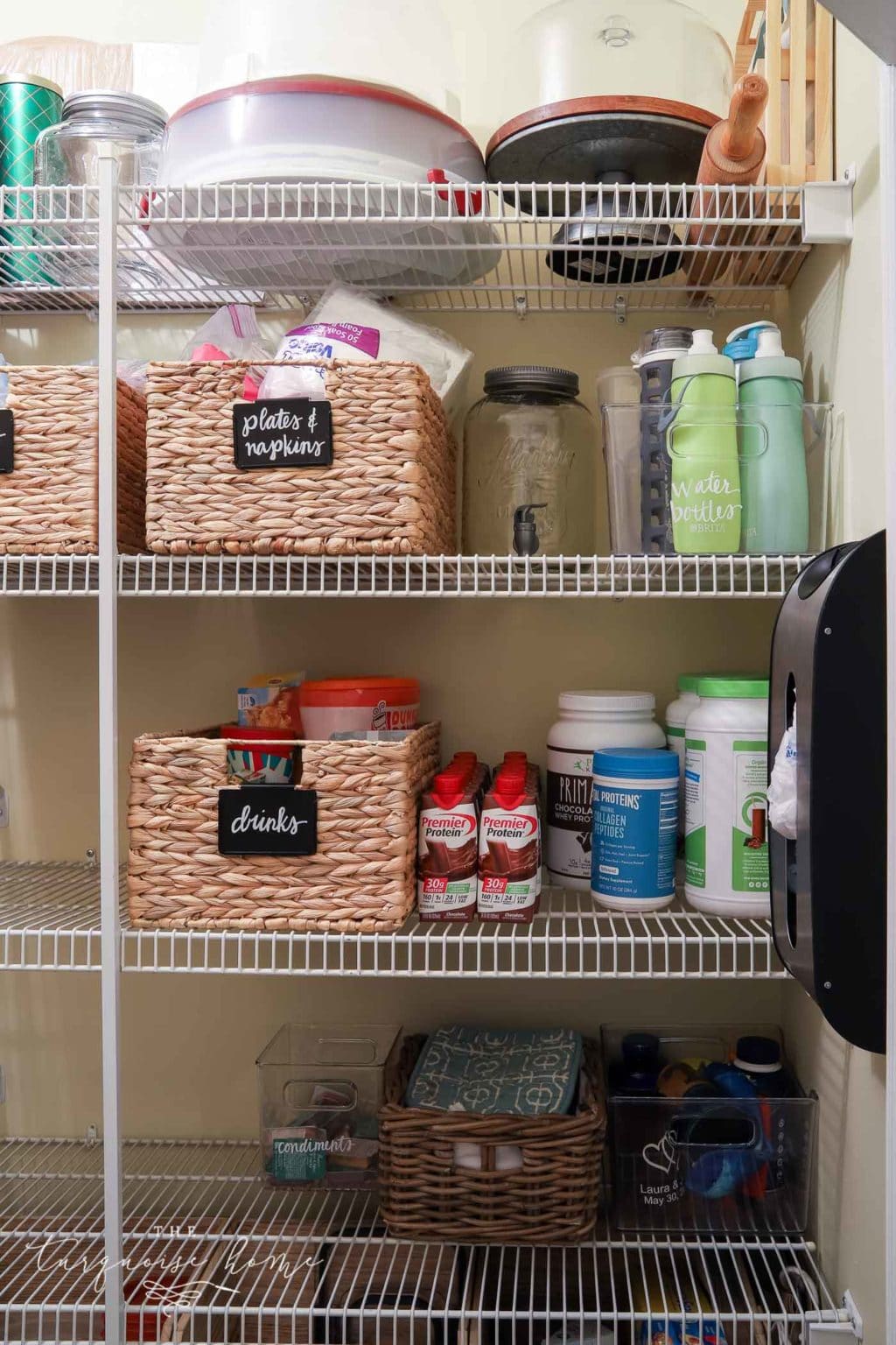 Pantry Organization Ideas - drink station