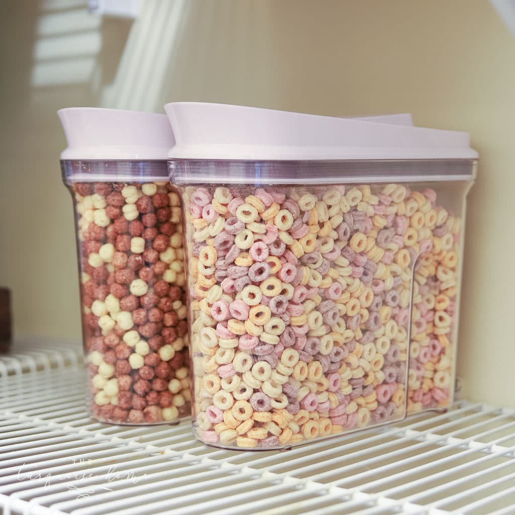 How to Organize a Pantry - cereal in canisters