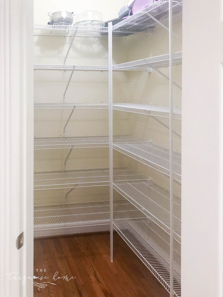 How to Organize a Pantry - remove everything from the pantry. 