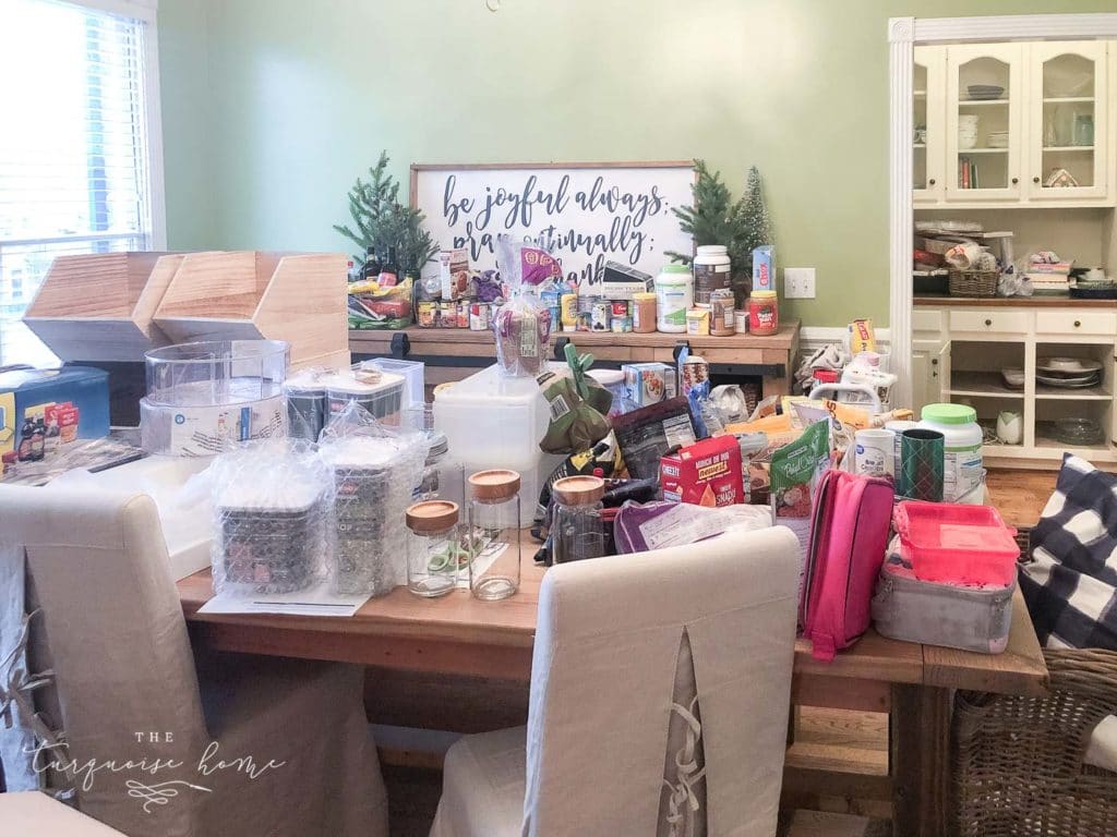 How to Organize a Pantry - remove everything from the pantry.