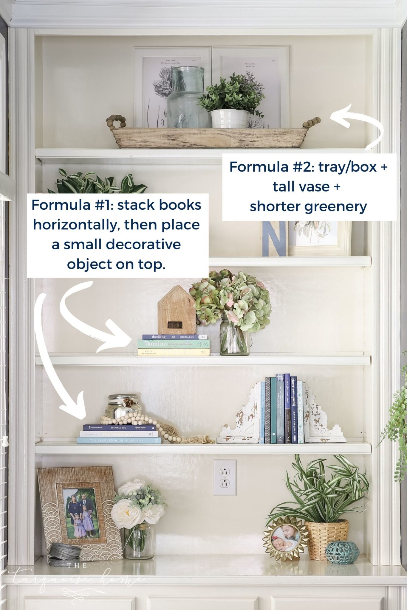How to Decorate Open Shelves with Simple Formulas