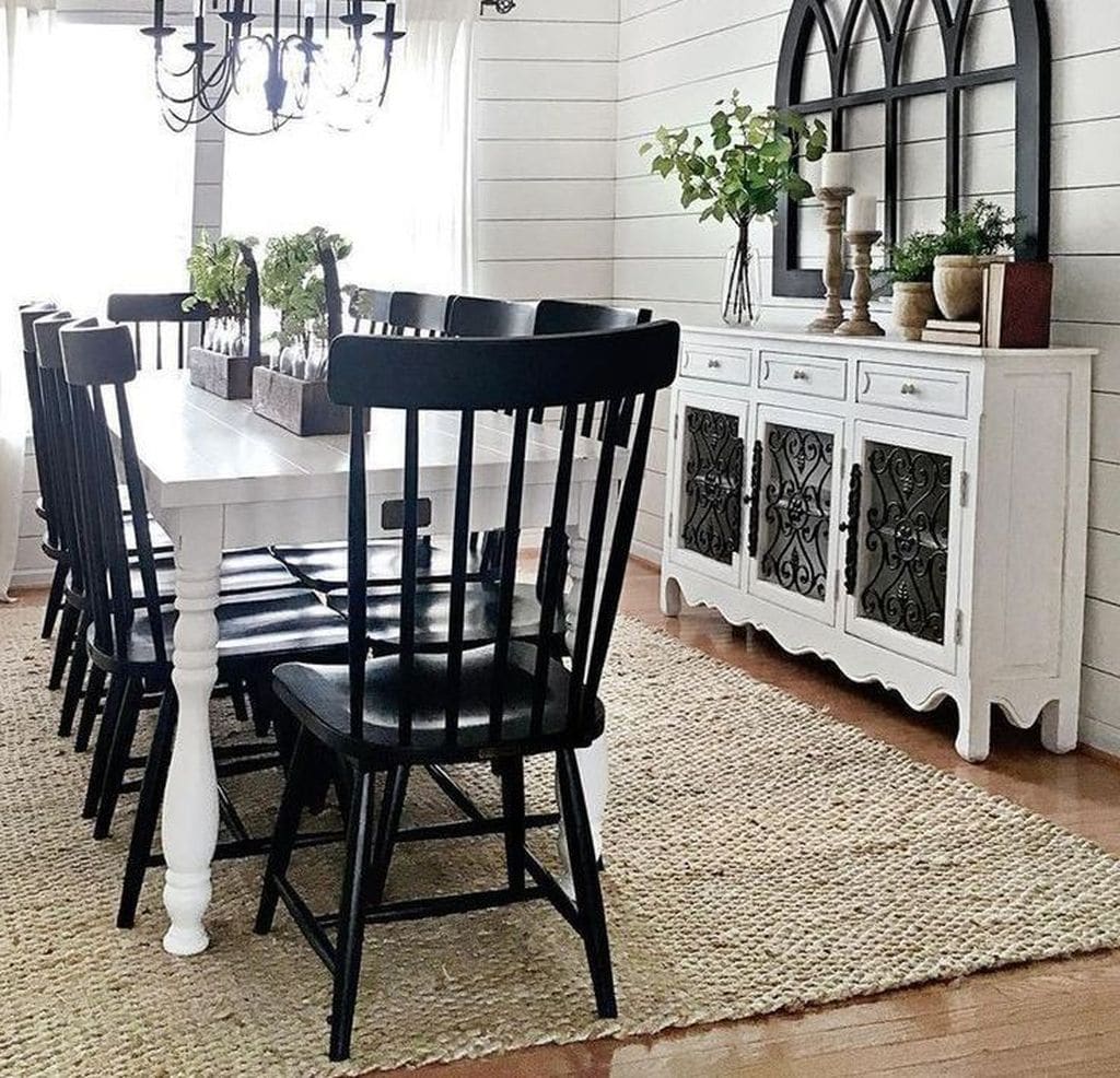 What Rug Sizes Should You Use In Your, Farmhouse Style Dining Room Rugs