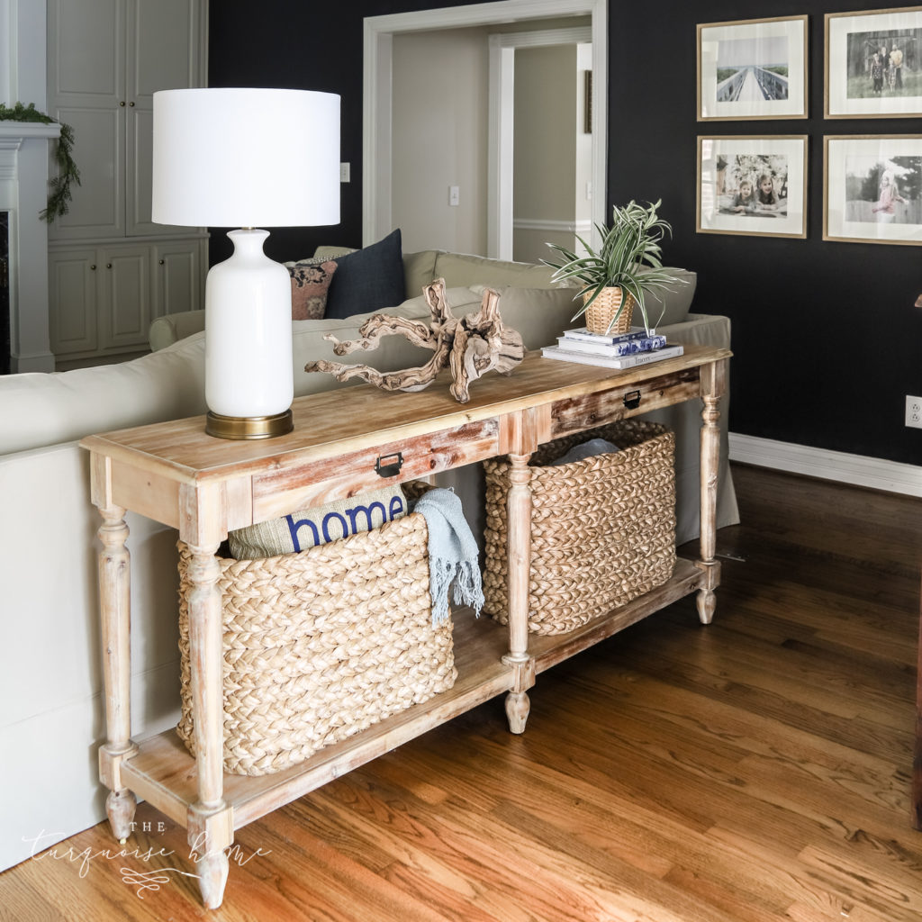 How to Style a Console Table Behind a Couch (4 ways!)