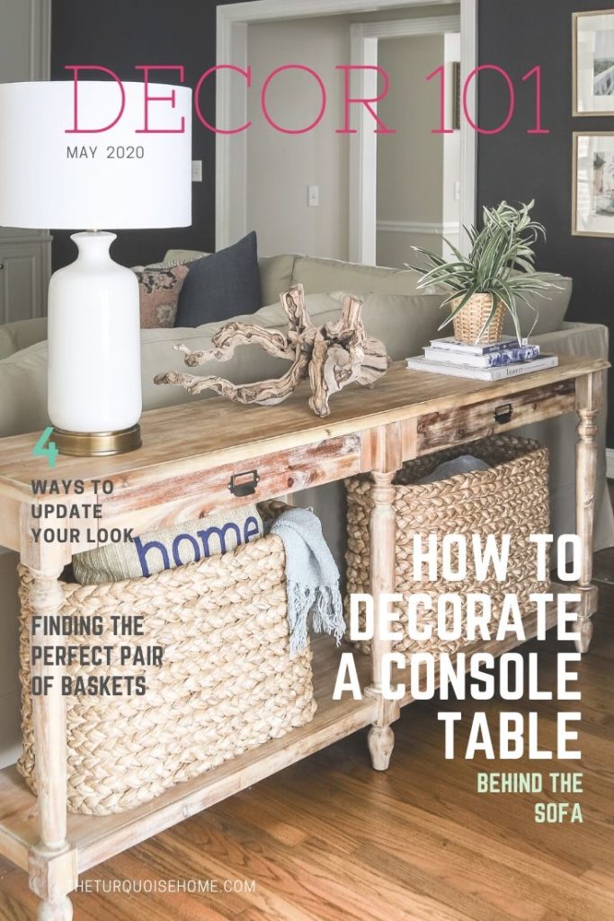 How to Style a Console Table Behind a Couch (4 ways!)