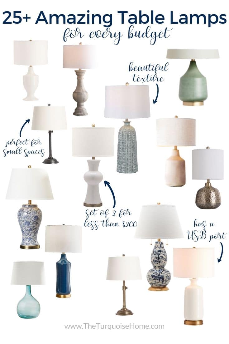 Foyer table deals lamps