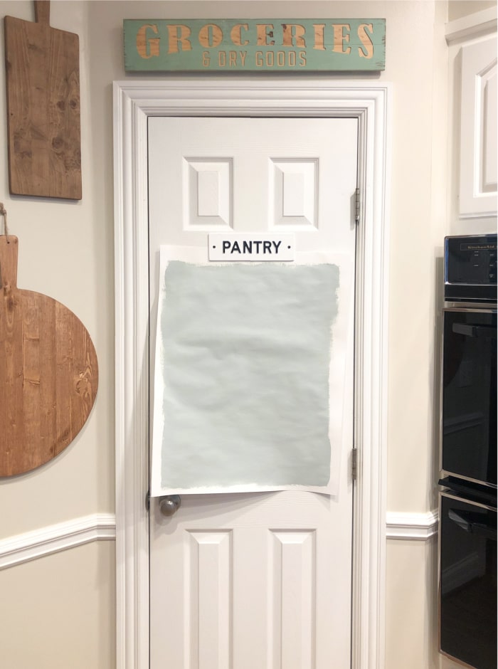 Sample of Comfort Gray Painted on a Door