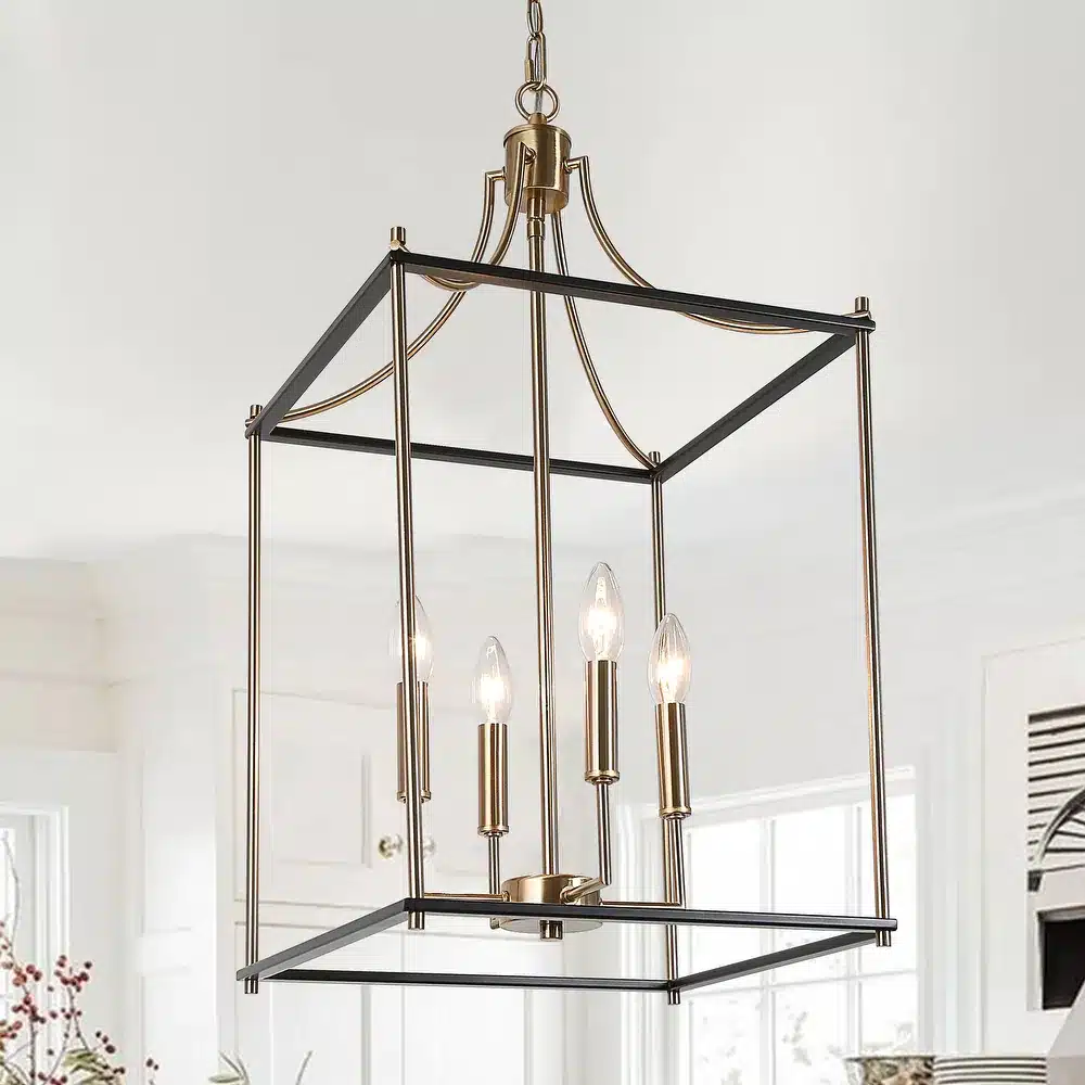 transitional 4-light lantern for entryway