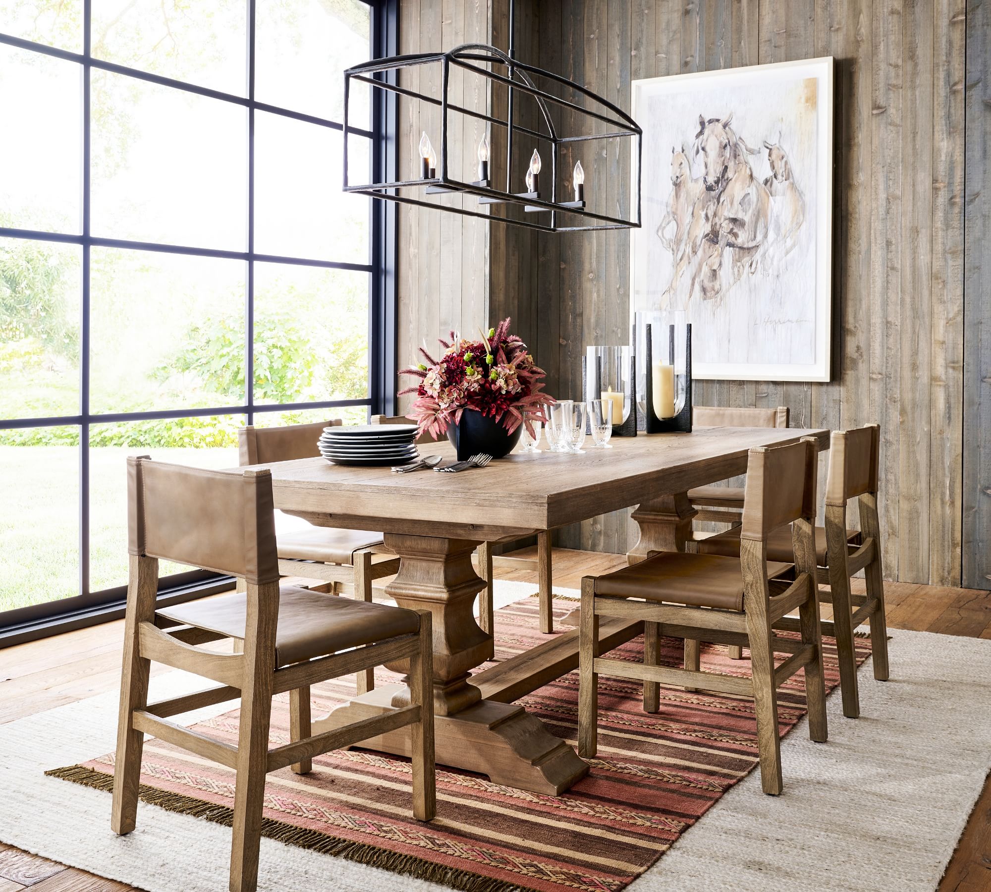fallon forged iron linear chandelier