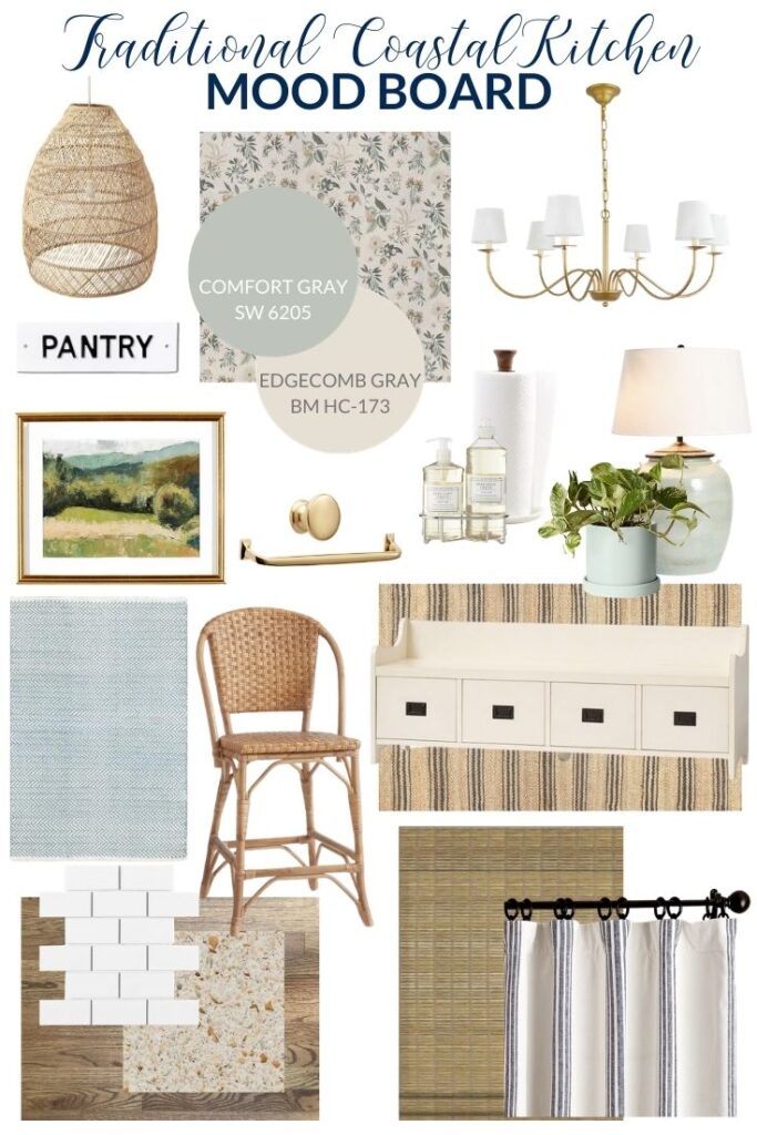 Traditional Coastal Kitchen Mood Board - The Turquoise Home