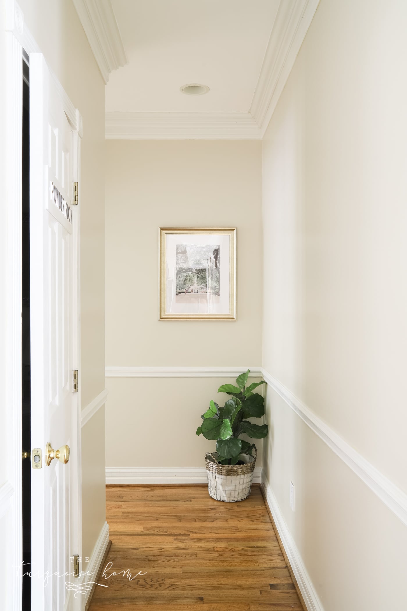 Simple Hallway in Edgecomb Gray