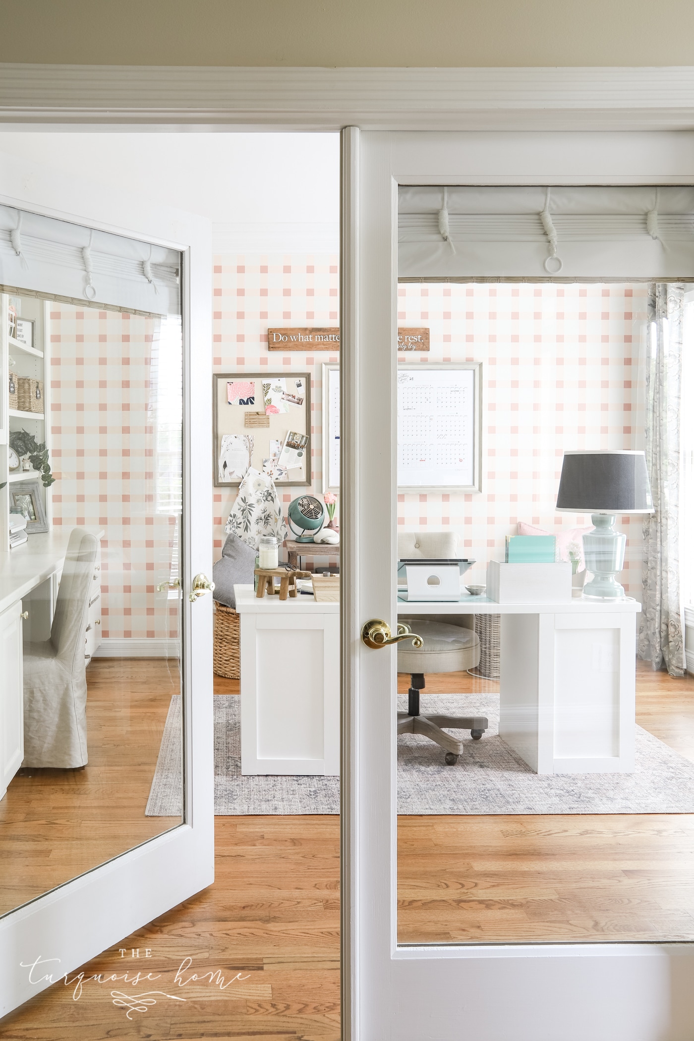 Blush & Brass Home Office Reveal