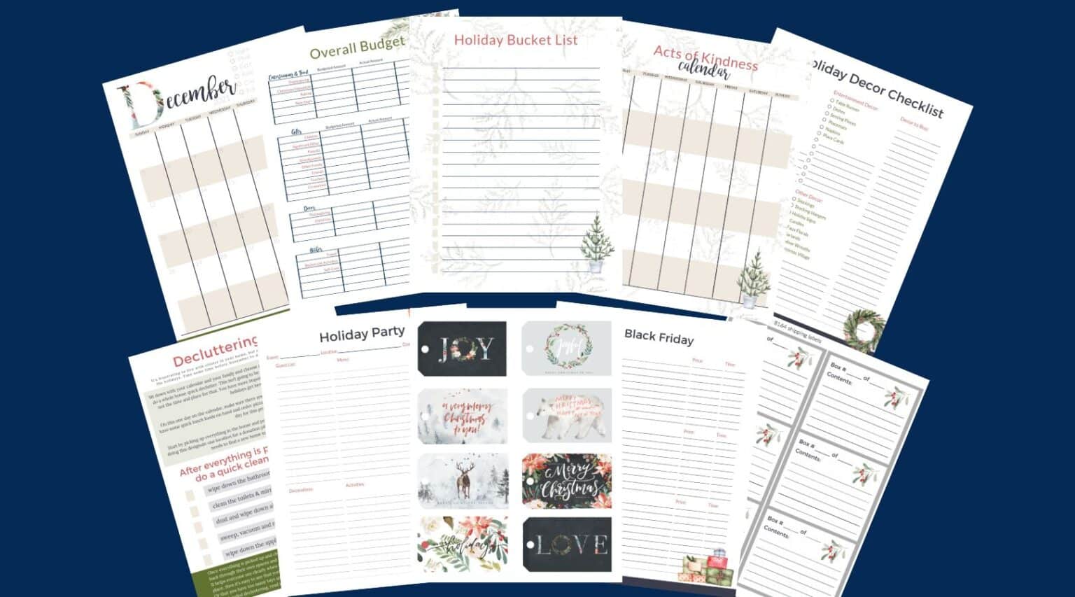 The BEST Holiday Planner Printable Binder - The Turquoise Home