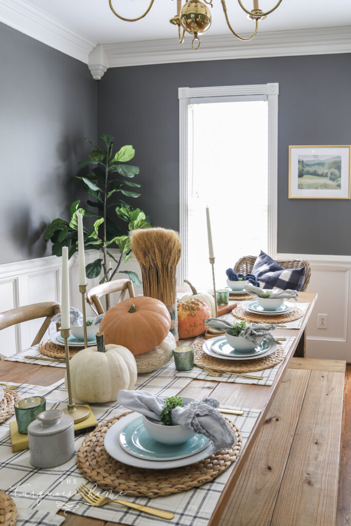 Simple Fall Dining Room Tablescape